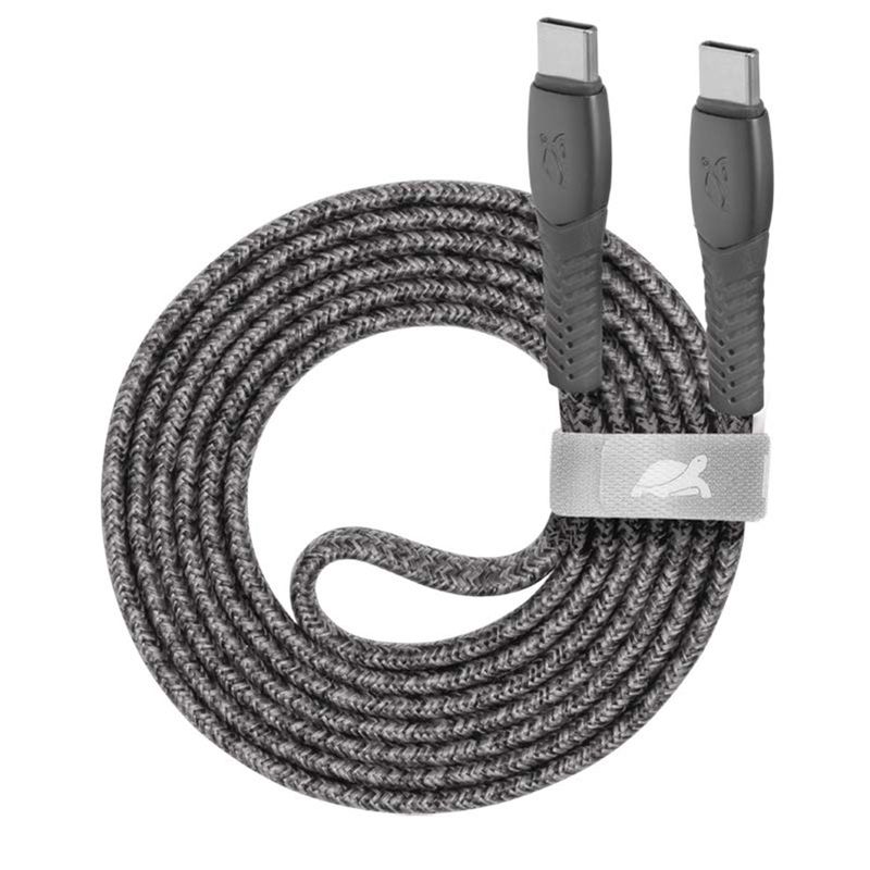 Rivacase-Cavo-di-Ricarica-Piatto-In-Nylon-Resistente-Type-C---Type-C-1.2mt-Grigio