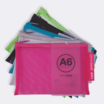 Buste Apli Porta-Todo A6 Nylon Traspirante - Resistenti e Durevoli - Ideali per Apparecchiature Elettroniche - Chiusura Zip - Colori Assortiti