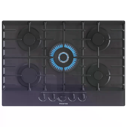 Hisense-GG773B-Piano-cottura-a-gas-5-fuochi--75-cm-griglie-in-ghisa-nero