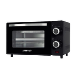 Forno da tavolo Muvip 650W 10L - Regolatore di temperatura 100º - 230º - Porta in vetro temperato - Corpo in acciaio inossidabile