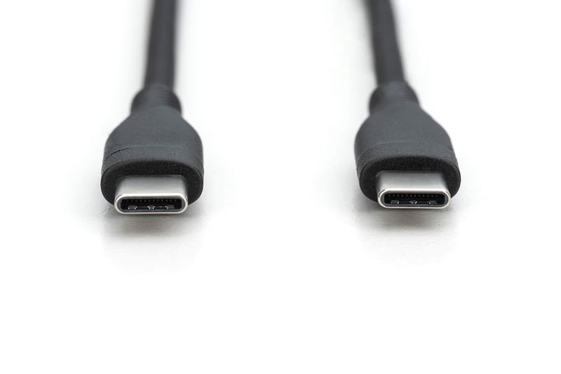 Digitus-Cavo-Ricarica-Guaina-Silicone-Usb-C---Usb-C-0.5mt-Usb-2.0-60W-Nero