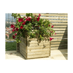 Vaso Fioriera in Legno 50x50 cm Portavasi Quadrato da Balcone Giardino