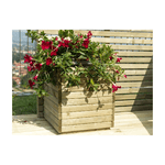 Portavaso Fioriera in Legno 40x40 cm Quadrata Vaso da Balcone Giardino