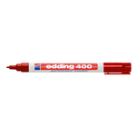 Edding Pennarello indelebile Edding 400 - Punta tonda - Tratto 1 mm. - Ricaricabile - Asciugatura rapida - Colore rosso