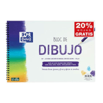 Quaderno da Disegno Oxford Spiral School Formato A4+ con Quadrato - 20 Fogli Microforati 130gr Colore Naturale - Carta Ruvida