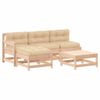 vidaXL-Set-Divani-da-Giardino-5-pz-con-Cuscini-in-Legno-Massello