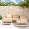 vidaXL-Set-Divani-da-Giardino-5-pz-con-Cuscini-in-Legno-Massello