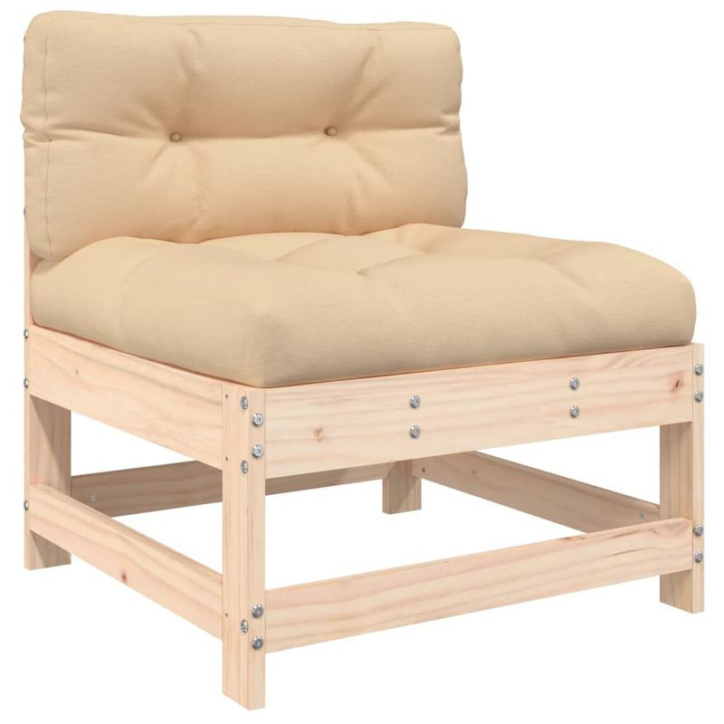 vidaXL-Set-Divani-da-Giardino-5-pz-con-Cuscini-in-Legno-Massello