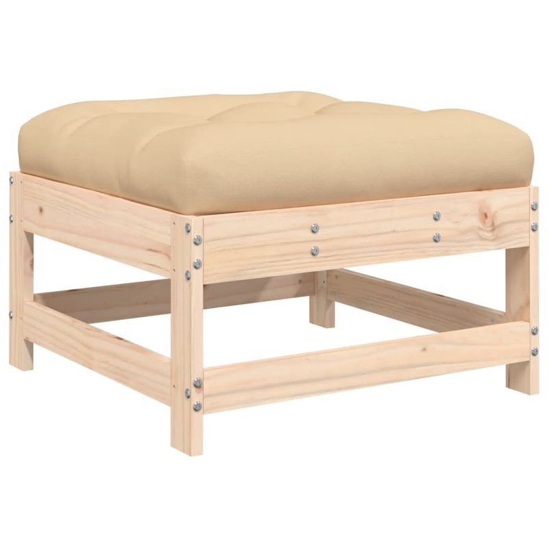 vidaXL-Set-Divani-da-Giardino-5-pz-con-Cuscini-in-Legno-Massello