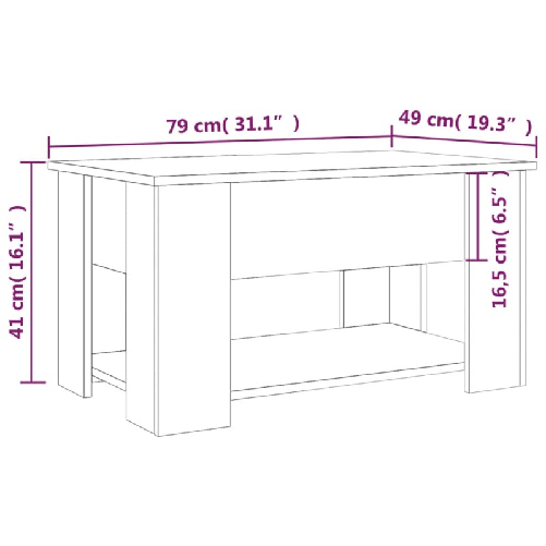 Tavolino-da-Salotto-Grigio-Cemento-79x49x41cm-Legno-Multistrato