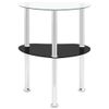 vidaXL-Tavolino-2-Livelli-Trasparente-Nero-38x38x50-cm-Vetro-Temperato