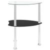 vidaXL-Tavolino-2-Livelli-Trasparente-Nero-38x38x50-cm-Vetro-Temperato