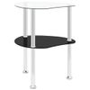 vidaXL-Tavolino-2-Livelli-Trasparente-Nero-38x38x50-cm-Vetro-Temperato