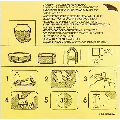 Kit-Riparazione-BESTWAY-Piscina-Sott-acqua-30-PZ-Toppe-Adesive-Piscine-Universale