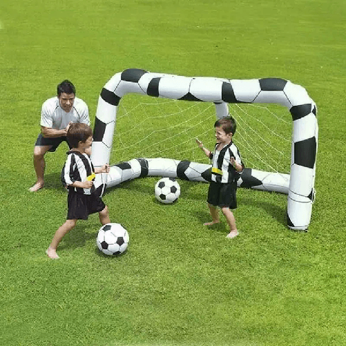 Porta-da-calcio-Bestway-gonfiabile-2-palloni-gioco-giardino-mare-piscina-bambino