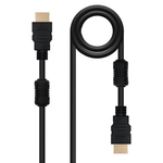 Cavo Nanocable HDMI v1.4 con Ferrite Maschio a HDMI v1.4 con Ferrite Maschio 10m - Alta Velocità - Colore Nero