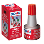 Inchiostro Dohe per tamponi e francobolli da 30 ml - colore rosso