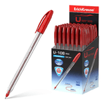 Penna a sfera Classic Stick Erichkrause U-108 - Tecnologia Ultra Glide - Inchiostro rosso