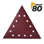 Blim Confezione da 5 Carta Abrasiva con Velcro per Levigatrice BL0223 - Grana 80 - Formato Triangolare