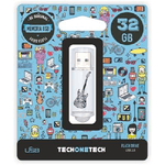 TechOneTech Be Original Crazy Black Guitar Memoria USB 2.0 32GB (Pendrive)