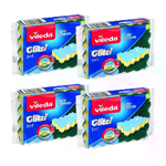 Vileda Spugna da Cucina 3in1 Glitzi 4 Conf. da 2 Pz per Lavare Piatti Bicchieri Posate