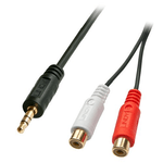 Lindy 35678 cavo audio 0,25 m 2 x RCA 3.5mm Nero, Rosso, Bianco