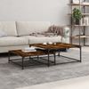 vidaXL-Tavolini-Impilabili-2-pz-Rovere-Fumo-in-Legno-Multistrato