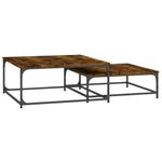 vidaXL-Tavolini-Impilabili-2-pz-Rovere-Fumo-in-Legno-Multistrato