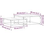vidaXL-Tavolini-Impilabili-2-pz-Rovere-Fumo-in-Legno-Multistrato