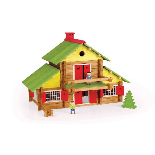 Jeujura Blocchi di Costruzioni Jeujura My Wooden Chalet 8005 240 Pezzi