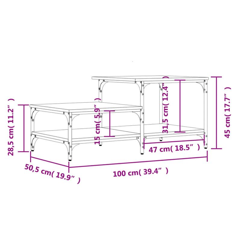 vidaXL-Tavolino-da-Salotto-Nero-100x505x45-cm-in-Legno-Multistrato