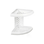Mensola angolare da doccia bagno 2 ripiani shampoo scaffale portasapone plastica