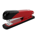 Dohe Metal Desktop Stapler - Fino a 20 fogli - Capacità 100 Staples - Black/Red Color