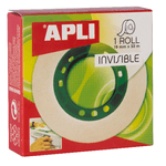 Nastro adesivo invisibile applicato 19mm x 33m - facile da tagliare - resistente - ideale per l'uso in ufficio - traspar