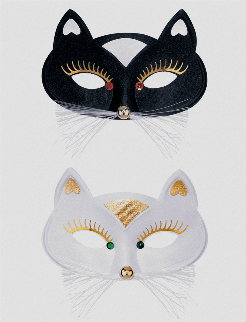WIDMANN-6464W-maschera-domino-gatta-2-col-bianco-nero