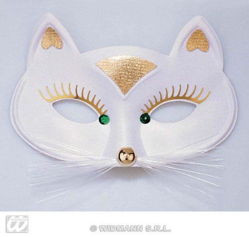 WIDMANN-6464W-maschera-domino-gatta-2-col-bianco-nero
