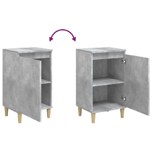 vidaXL-Comodino-Grigio-Cemento-40x35x70-cm-in-Legno-Multistrato