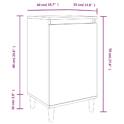 vidaXL-Comodino-Grigio-Cemento-40x35x70-cm-in-Legno-Multistrato