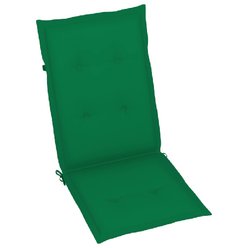 vidaXL-Sedie-da-Giardino-2-pz-con-Cuscini-Verdi-in-Massello-di-Teak