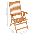 vidaXL-Sedie-da-Giardino-2-pz-con-Cuscini-Verdi-in-Massello-di-Teak