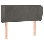 Testiera-ad-Orecchio-Grigio-Scuro-183x23x78-88-cm-in-Velluto
