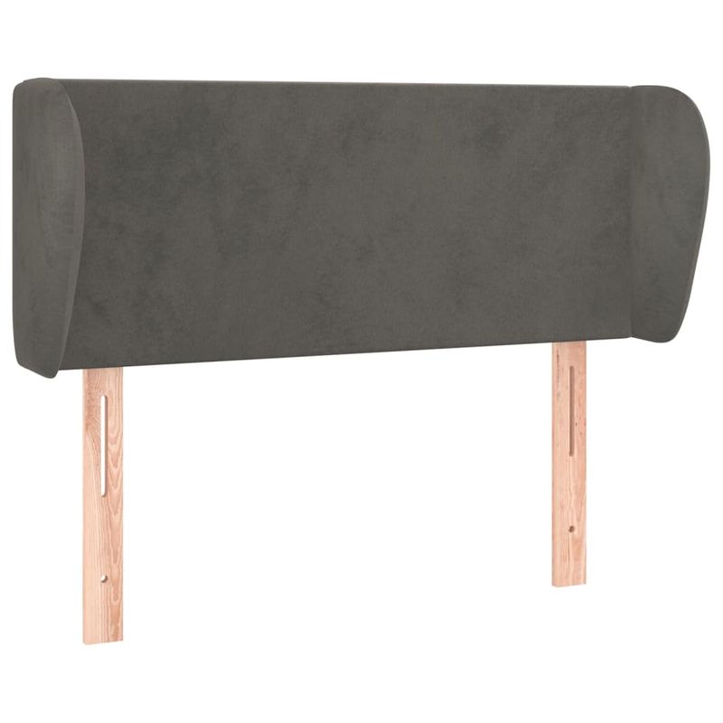 Testiera-ad-Orecchio-Grigio-Scuro-183x23x78-88-cm-in-Velluto
