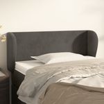 Testiera-ad-Orecchio-Grigio-Scuro-183x23x78-88-cm-in-Velluto
