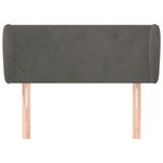 Testiera-ad-Orecchio-Grigio-Scuro-183x23x78-88-cm-in-Velluto