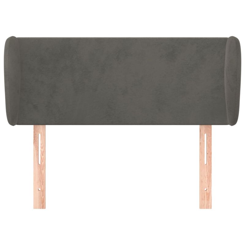 Testiera-ad-Orecchio-Grigio-Scuro-183x23x78-88-cm-in-Velluto