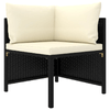 vidaXL-Divano-da-Giardino-a-4-Posti-con-Cuscini-Nero-in-Polyrattan