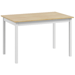 HOMCOM Tavolo da Pranzo 4 Posti con Piedini Antiscivolo, in Legno di Pino, 120x75x75 cm