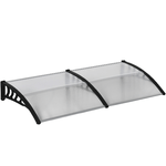 Outsunny Tettoia Moderna in Policarbonato, Alluminio e PP per Balconi, Finestre e Porte, 200x96x27 cm