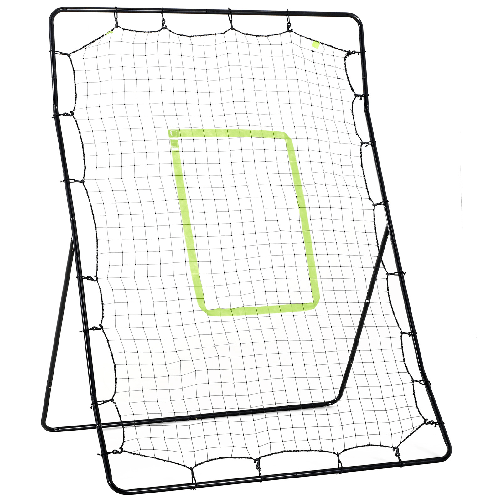 HOMCOM Rebounder per Calcio e Baseball Pieghevole con Zona di Precisione, in PE e Metallo, 123x90x174 cm, Nero