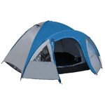 Outsunny Tenda da Campeggio 2 Posti con Tasche e Gancio, in Poliestere e Fibra di Vetro, 3x2.50x1.30 m, Blu